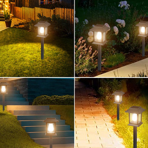 Lampes solaires de jardin à LED 5W, étanches, pour éclairage extérieur de chemins, pelouses, cours et allées, éclairage d'ambiance - Product Image 1