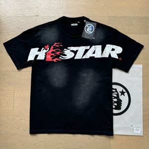Camiseta <span class=keywords><strong>de</strong></span> Manga Corta <span class=keywords><strong>de</strong></span> Algodón <span class=keywords><strong>Peinado</strong></span> Lavado con Estampado <span class=keywords><strong>de</strong></span> Letras Retro Estilo Ins <span class=keywords><strong>de</strong></span> American Trend Hell Star para Hombre y Mujer, Casual y a la Moda - Product Image 6
