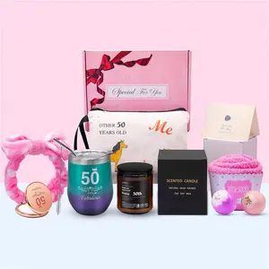 50th Birthday Gifts for wom Relaxing Unique Happy Birthday Bath Spa Set for Mom Sister Aunt Best Friend Teacher Nurse