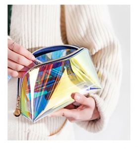 Wholesale Holographic <b>Transparent</b> PVC Cosmetic Translucent Pouch Clear Laser Tote <b>Bags</b> for <b>Makeup</b> Storage <b>bag</b> - Product Image 3