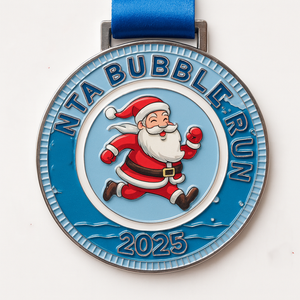 Logotipo de diseño gratuito, medallas de abeja de ortografía de Metal deportivo personalizado, premio de recuerdo, medalla de carrera divertida de Navidad - Product Image 2