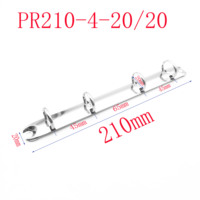 Mécanisme de reliure métallique SHUOKE SK1454 PR210.4.19.20 format A5, 4 anneaux, 19 mm