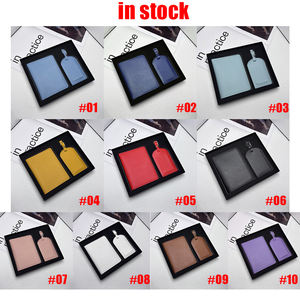 Porte-billets d'<span class=keywords><strong>avion</strong></span> de voyage avec logo personnalisé porte-documents sac bagages crochet de sécurité porte-passeport en cuir PU ensemble d'étiquettes à bagages boîte-cadeau - Product Image 6