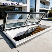Fenêtre de toit électrique double vitrage Rogenilan pour balcon, en aluminium, avec vitrage Low-E, pour extérieur