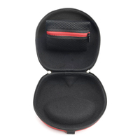 Étui pour casque sans fil personnalisé, durable, portable, coque rigide avec fermeture éclair, protection contre les chocs, design en EVA, style simple