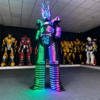Сценический костюм для взрослых со светодиодной подсветкой для выступлений, подходит для карнавалов, музыкальных фестивалей и вечеринок
