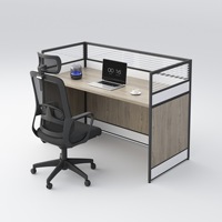 Système de poste de travail de bureau au design moderne Mobilier de bureau pour le personnel avec poste de travail élégant en bois et acier autoportant