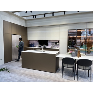 Gabinete de <span class=keywords><strong>cocina</strong></span> de estilo europeo con diseño de coctelera de madera hecho <span class=keywords><strong>a</strong></span> <span class=keywords><strong>medida</strong></span> con Isla - Product Image 5