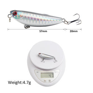 Señuelo de superficie tipo lápiz de 5.7cm y 4.7g, cebo duro para pesca de lubina. - Product Image 3