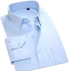 OEM/ODM camisas veraniegas hombre manga corta china supplier anti-wrinkle easy care full sleeves men's business dress shirt
