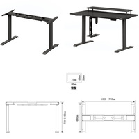 Bureau de travail réglable en hauteur, moderne, simple, ergonomique, électrique, pour ordinateur, avec possibilité de personnalisation