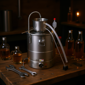 Kit de Destilación Casero Vevor de 50L, Equipo Eléctrico de Acero Inoxidable para Hacer Whisky con Bomba de Tubo, Operación Manual - Product Image 2