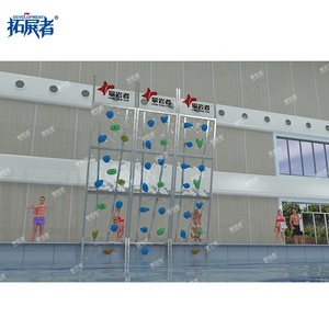 Eğlence parkı su parkı çocuk tırmanma duvarı açık temizle cam kaya tırmanma duvarı - Product Image 4