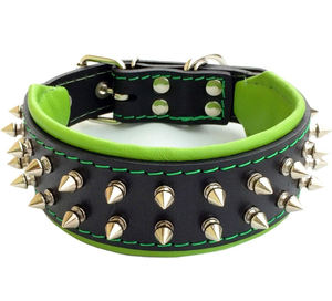 समायोज्य के साथ Microfiber चमड़ा नुकीला जड़ी डॉग कॉलर के लिए मुलायम गद्देदार छोटे मध्यम बड़े पालतू जानवर - Product Image 4