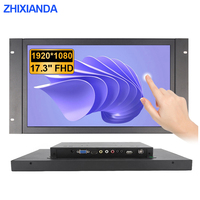 Moniteur tactile industriel 17,3 pouces FHD 1920x1080, écran tactile résistif/capacitif industriel intégré, moniteur à cadre ouvert, écran LCD