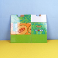Impression de boîtes de carton ondulé carré coloré réutilisable écologique personnalisé pour fruits et collations pastèque Boîtes d'emballage en papier