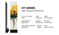Écran LED flexible intérieur/extérieur, film transparent invisible pour fenêtre, adhésif holographique, mur vidéo transparent