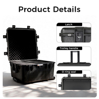 Valise industrielle EVEREST avec mousse découpée sur mesure pour caméras d'inspection de pales d'éoliennes avec insert en mousse
