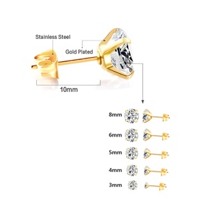 Classic Personality <b>Women</b> Accessories Customizable Stainless Steel Stud <b>Earring</b> <b>for</b> Christmas Gifts - Product Image 2