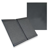 Porte-menus A4 en cuir écologique personnalisé et populaire, avec clip, pour hôtel et restaurant, en PVC, format droit