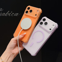 Coque de protection magnétique antichute à quatre coins en mat pour iPhone 18 Pro Maxi, compatible avec les coques de téléphone iPhone 17, 16, 15, 14, 13