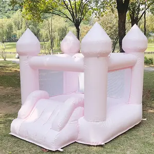 Funworldsport PVC bianco celebrazione di nozze castello gonfiabile all'aperto gonfiabile per bambini giocano