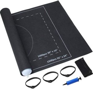 Đen 26*46 ''cảm thấy Câu Đố <span class=keywords><strong>Mat</strong></span> cuộn lên cho 1000PCS hoặc 1500pcs lưu trữ Saver lớn Câu Đố Hội Đồng Quản Trị - Product Image 1