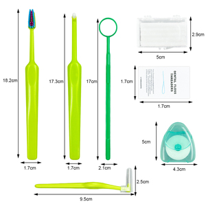 Kit de Cuidado Bucal Ortodóntico 7 en 1 con Estuche, Kit Portátil de Almacenamiento de Prótesis Dentales con Espejo Dental y Cepillo Interdental - Product Image 3