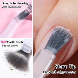 Gel UV pour ongles sans HEMA ni TPO, élastique à 150 degrés, avec pinceau à pointe fine pour une application <span class=keywords><strong>facile</strong></span> des bords, pour <span class=keywords><strong>manucure</strong></span> en salon, vente en gros - Product Image 4