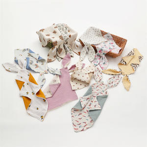 ผ้าห่มผ้าฝ้ายมัสลินสำหรับเด็กแรกเกิดผ้าห่มนุ่มสบายพร้อมของเล่นหูกระต่ายเพื่อความปลอดภัยของทารก100% - Product Image 2