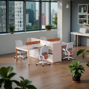 Estación de <span class=keywords><strong>Trabajo</strong></span> Modular Ajustable de Acero Moderna y Profesional para Espacios de Coworking, Centros de Llamadas Corporativos, Escuelas y Hospitales - Product Image 6