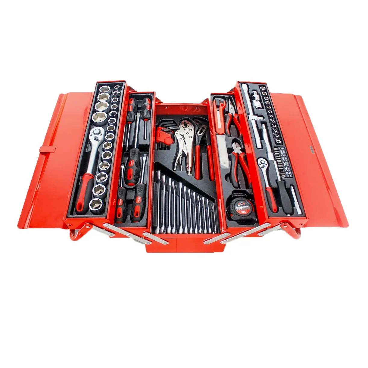 Kit de herramientas profesionales de reparación de automóviles, brazo de hierro, 85 unidades, en caja de herramientas de metal