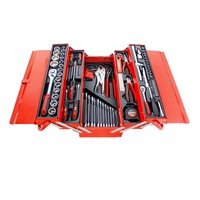 Kit d'outils de réparation automobile professionnel en fer de 85 pièces dans une boîte à outils en métal