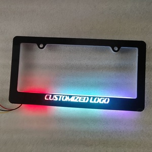Tùy chỉnh logo đa màu LED đuổi theo tấm giấy phép đèn ứng dụng & điều khiển từ xa 12V tấm giấy phép khung - Product Image 6