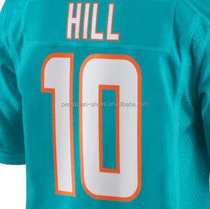 Versand bereit Tyreek Hill Aqua Beste Qualität Genähtes American Football Trikot - Product Image 1