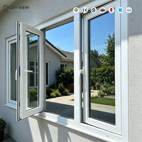 Schalldichte Doppelverglaste Isolierte Aluminium-Glasfenster Design Schlagfest Energieeffizient Aluminiumfenster