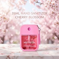 Poetry Time Vente en gros OEM Brume parfumée désinfectante pour les mains au design crochet, parfum aux notes de fruits et fleurs, boîte de présentation, mini parfum 35ML