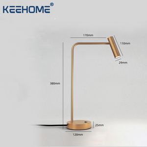 Lampu meja Led, lampu meja baca kamar Hotel ruangan Model dapat disesuaikan samping tempat tidur Modern - Product Image 4