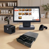 Terminal de point de vente (TPV) haute performance avec processeur Intel Core i3/i5/i7, écran tactile capacitif 15,6 pouces, 8 Go de RAM + 128 Go SSD, certifié CE/CCC/FCC pour le commerce de détail