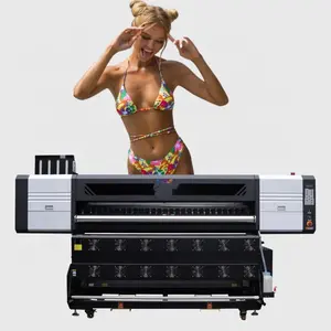 LEAF Epson เครื่องพิมพ์แบบระเหิดสำหรับใส่ว่ายน้ำ,เครื่องพิมพ์ผ้าสิ่งทอขนาดกว้าง I3200 1.9ม. เสื้อผ้าเครื่องการพิมพ์เสื้อยืด