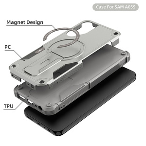 Shockproof Frosted Magnetic Stand <b>Phone</b> case for Samsung S26 ultra S25 S24 FE A 17 Series matte Bumper Bracket Armor Back Cover - Product Image 6