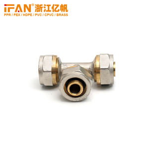 Prix usine vente chaude Type Pex raccord en laiton Pex raccord Size16-32mm Compression en laiton raccord en laiton té pour tuyau <span class=keywords><strong>multicouche</strong></span> - Product Image 5