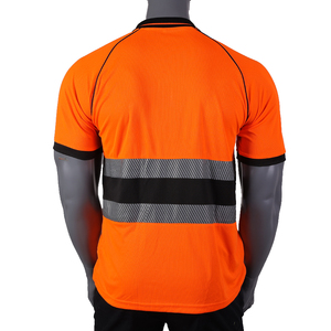 Camisetas de seguridad de secado rápido de alta visibilidad Polo reflectante de construcción personalizable con camisetas reflectantes con logotipo - Product Image 6