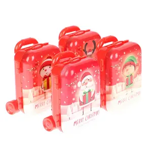 Mini Kerst Koffer Bagage Trolley Case Voor Poppen Miniatuur Speelgoed Kofferbak Poppenhuis Decoratie Mooie Pop Kerst Decoratie