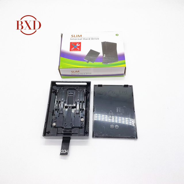 For Xbox 360 Slim Internal Hard Drive Enclosure Disk HDD Case Shell Black