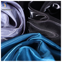 Tissu Organza Liquide YX60 Luxueux Brillant Métallisé Réfléchissant 100% Polyester, Tissu Mikado Satin Doux Liquide