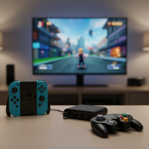 Adaptador de controladores Gameleo de 4 puertos con cable para controladores de Nintendo Switch, Wii U, PC y GameCube - Product Image 2