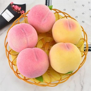 Pesca Artificiale Realistica con Peluria, Simulazione Fedele alla Realtà, Pesca <span class=keywords><strong>Rosa</strong></span> Finta per Oggetti di Scena Fotografici e Decorazioni Cucina - Product Image 4