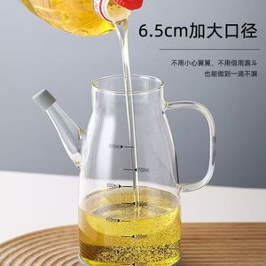Nhà Máy Vòng Hình Dạng Thủy Tinh Borosilicate Dầu Nồi Giấm Chai Đặt Rỗng Dầu Ô Liu Chai Lon Gia Vị Nồi Gà - Product Image 5