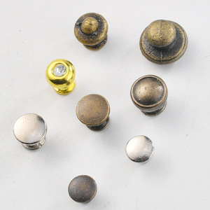 Antique Style Round Zinc Alloy Drawer Pull Knob European <b>Wardrobe</b> Handle Durable <b>Single</b> Hole Furniture Decor - Product Image 2